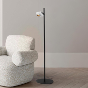 Nova Luce Kedros - lampadaire - Ø 30 x 131 cm - 9W dimmable LED inclus - blanc