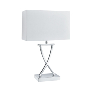Searchlight Club - lampe à poser - 31 x 20 x 48,5 cm - blanc et chrome