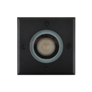 Roi Du Luminaire Hades - spot carré pour l'extérieur - 110 x 110 mm, Ø100 mm à encastrer - IP67 - noir