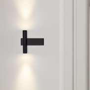 Nova Luce Paron - applique murale - 5,5 x 15 x 15 cm - 6W LED inclus - noir sablé