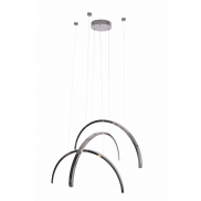 Maxlight Trio Arc - lampe suspendue - 80 x 180 cm - 3 x 21W LED inclus - noir et chrome
