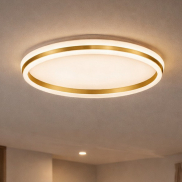 Nova Luce Willow - plafonnier - Ø 45 x 6 cm - 38W LED incl. - or
