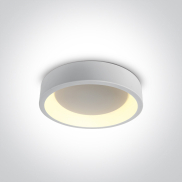 ONE Light LED Decorative Plafo Round - plafonnier - Ø 45,5 x 13,2 cm - 32W LED inclus - blanc - couleur de lumière réglable