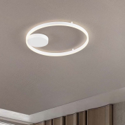 Nova Luce Hedra - plafonnier - Ø 60 x 5 cm - 60W dimmable LED inclus - blanc sablé