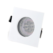 Maxlight Square - spot encastré - 80 x 80 mm, Ø 68 mm taille d'encastrement - IP44 - blanc