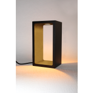 Artdelight Corridor - lampe de table - 18,2 x 10 x 8 cm - variateur 3 positions - 6W LED inclus - IP40 - noir