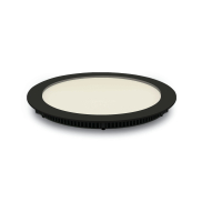 ONE Light Round Recessed Panels - spots encastrés - Ø 22,3 x 2,2 cm - 18W LED inclus - IP40 - noir - couleur de lumière blanc chaud