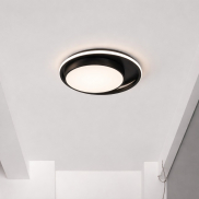 Nova Luce Odrey - plafonnier - Ø 40 x 5 cm - 22W LED inclus - noir sable