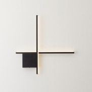 Nova Luce Cross - applique murale - 50 x 50 x 4 cm - 15W LED inclus - noir sablé