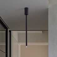 Nova Luce Ornos - plafonnier - Ø 5 x 49,5 cm - 4W LED inclus - noir sablé