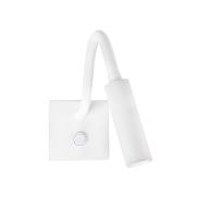 Nova Luce Madison - applique murale avec interrupteur - 8 x 8 x 32 cm - 3W LED inclus - blanc