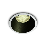 ONE Light COB Dark Light Range - spot à encastrer - Ø 73 mm, Ø 67 mm encastré - 12W LED dimmable inclus - blanc - couleur de lumière blanc chaud