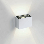 ONE Light Outdoor Wall Up & Down Lights - applique murale extérieure - 9 x 6,5 x 6,5 cm - 2 x 3W LED inclus - IP54 - blanc