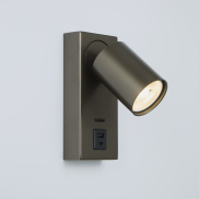 Projectlight Phoebe - spot en saillie avec port USB - 11,5 x 16 x 7 cm - bronze
