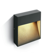 ONE Light Square Wall Dark Lights Indoor/Outdoor - appliques murales d'extérieur - 21,2 x 21,2 x 3,6 cm - 9W LED inclus - IP54 - anthracite