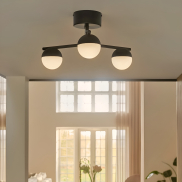 Nordlux Contina - plafonnier 3L - 48,5 x 25,3 cm - noir