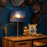 Lucide Extravaganza Tusse - lampe à poser - Ø 30 x 50 cm - bleu