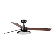 Faro Rudder Tak 3 L - ventilateur de plafond avec lumière - Ø 132 - noir mat - 2700K