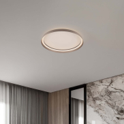 Nova Luce Ormi - plafonnier - Ø 60 x 7 cm - 48W dimmable LED inclus - brun champagne