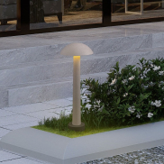 Nova Luce Tura - lampe de jardin - Ø 20 x 55 cm - 7W LED inclus - IP65 - blanc