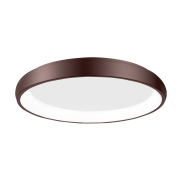 Nova Luce Albi - plafonnier - Ø 61 x 8,5 cm - 50W LED dimmable inclus - brun