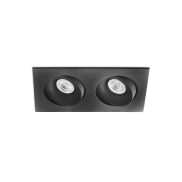 Faro Argon - spot encastrable - 232 x 115 mm, 220 x 102 mm encastrable - noir mat