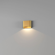 Artdelight Diaz 1L - applique murale - 14,5 x 12 x 3,8 cm - 6W LED inclus - IP54 - or chaud