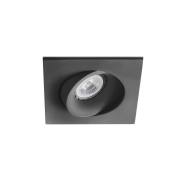 Faro Radon - spot encastrable - 92 x 92 mm, Ø 80 mm encastrable - noir mat