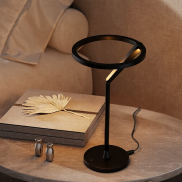 Nova Luce Tilia - lampe à poser - Ø 22 x 38 cm - 16W dimmable LED inclus - noir sablé