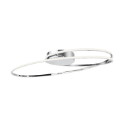 Nova Luce Viareggio - plafonnier - 60 x 35 x 15 cm - 28W LED inclus - chrome