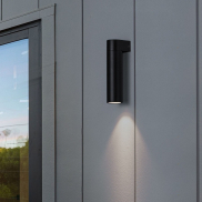 Nova Luce Lusy - applique murale extérieure - Ø 5 x 20 x 7 cm - 5W LED inclus - IP65 - noir sablé