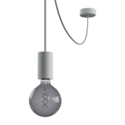 Creative Cables Eiva - suspension extérieure avec fixation plafond en silicone - Ø 12,5 x 514,5 cm - IP65 - gris