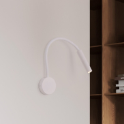Nova Luce Sonica - applique murale - Ø 8,5 x 56 cm - 6W LED inclus - IP44 - blanc sablé