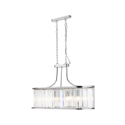 Searchlight Victoria - lampe suspendue - 78 x 30 x 150 cm - chrome et transparent