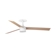 Faro Rudder Tek 3 L - ventilateur de plafond avec lumière et rosace encastrée - Ø 132 cm - blanc mat - 4000K