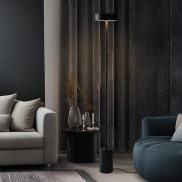 Nova Luce Thea - lampadaire - Ø 20 x 135 cm - 17W  LED inclus - noir