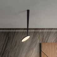 Nova Luce Ekei - plafonnier - Ø 20 x 55 cm - 14W LED inclus - noir sablé