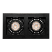 Projectlight Bloq 2L - spot encastrable - 180 x 100 mm, 171 x 92 mm encastrable - noir
