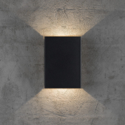 Nordlux Fold - applique murale extérieure - 14,8 x 5 x 21 cm - 2 x 3,5W LED inc. - IP54 - noir