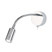 Searchlight LED Adjustable Wall Lights - applique murale avec interrupteur - 7 x 24 cm - 1W LED inclus - chrome