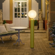 New Garden Monica 150 - lampadaire rechargeable à batterie avec télécommande - Ø 35 x 153 cm - 7W LED inclus - IP54 - vert olive - 3000K-6500K