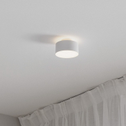 Nova Luce Ozen - plafonnier - Ø 14 x 8,8 cm - 24W LED inclus - blanc sablé