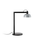 Faro Tatawin - lampe de table - 25 x 45,4 x 57,5 cm - noir satiné et bleu grisâtre brillant