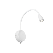 Faro Loke - applique murale avec interrupteur - 3 x 32 cm - 3W LED inclus - blanc mat