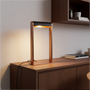 Lucide Loras - lampe à poser - 18 x 9 x 32,5 cm - 3 niveaux de gradation - café et noir