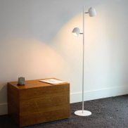 Lucide Skanska - lampadaire - 32 x 23 x 141 cm - 2 x 5W LED dimmable inclus - blanc