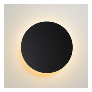 Lucide Eklyps LED - applique murale - Ø 15 x 3 cm - 6W LED inclus - noir