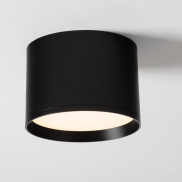 Nova Luce Ziaza - plafonnier - Ø 12 x 8,6 cm - 17W LED inclus - noir sablé