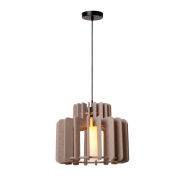 Lucide Rollo - lampe suspendue - Ø 40 x 150 cm - taupe