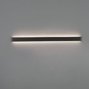 Nova Luce Seline - applique murale - 7,5 x 2,7 x 120 cm - LED 44W incl. - IP44 - noir sable